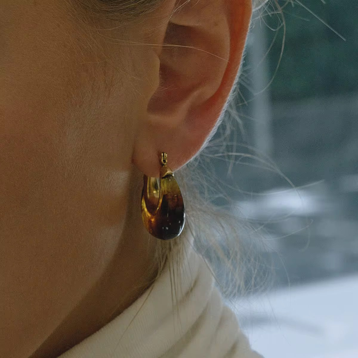 Earrings Elara in Brown