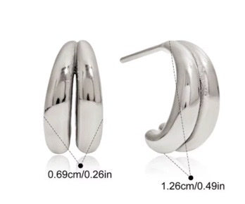 Earrings Jen in Silver