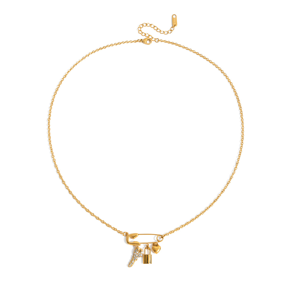 Necklace Key Chain in Gold