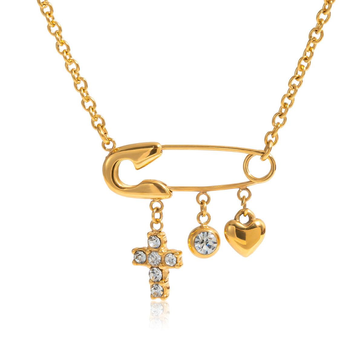 Necklace Chain Cross in Gold