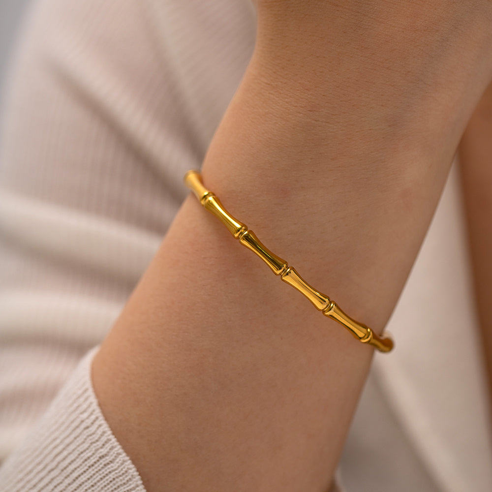 Bracelet Bamboo in Gold