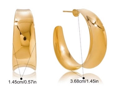 Earrings Hoops Linda in Silver