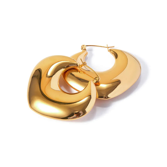 Earrings "Geometric Chunky" in Gold