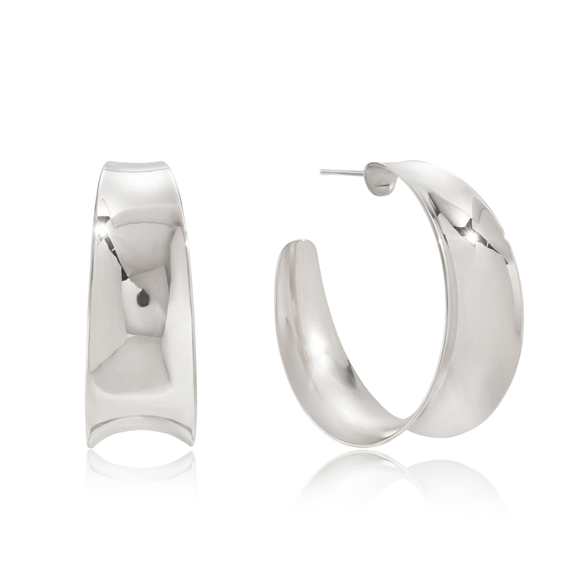 Earrings Hoops Linda in Silver