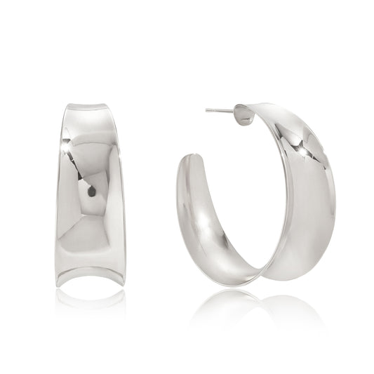Earrings Hoops Linda in Silver