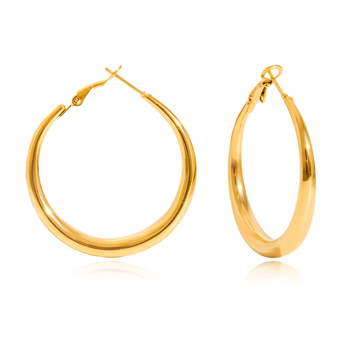 Earrings Hoops L in Gold