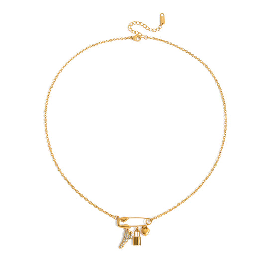 Necklace Key Chain in Gold