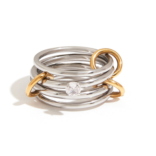 Ring Puzzle Silver Gold