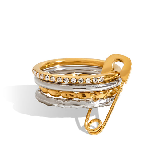 Ring Pin in Silver Gold