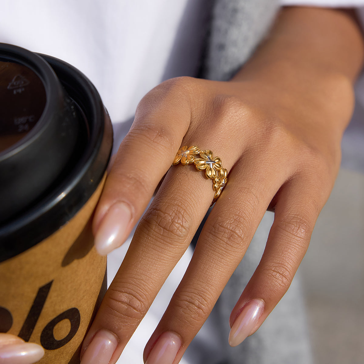 Ring Sampaguita in Gold