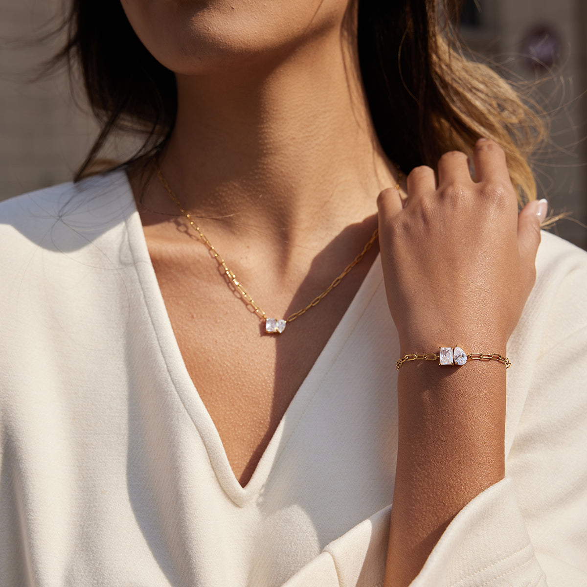 Necklace Twin in Gold
