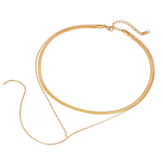 Necklace "Snake Layer" in Gold