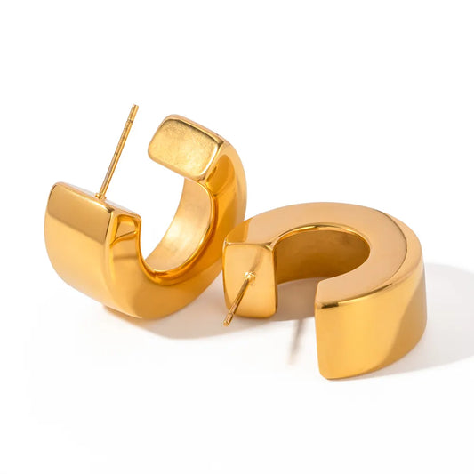 Earrings "Basic Chunky" in Gold