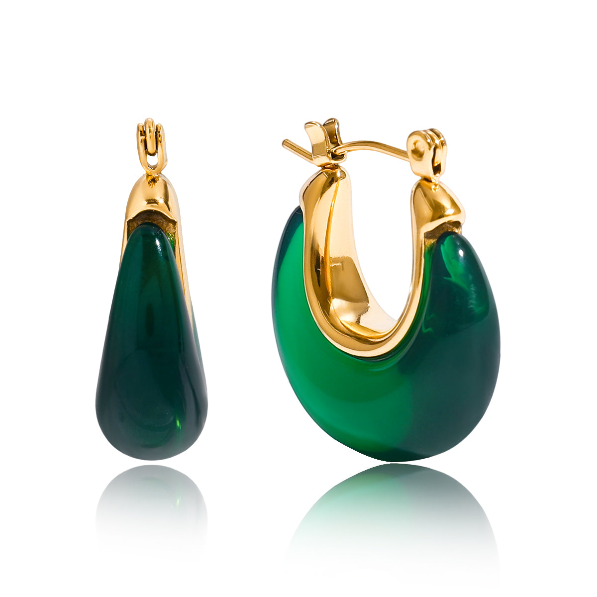 Earrings Elara in Green
