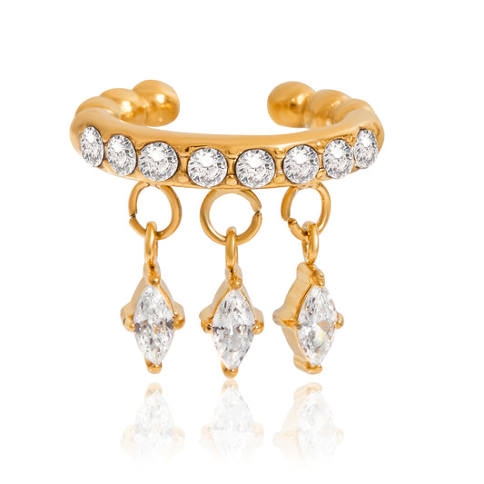 Ear Cuff Diamonds in Gold