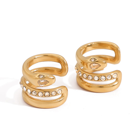 Ear Cuff Snake in Gold