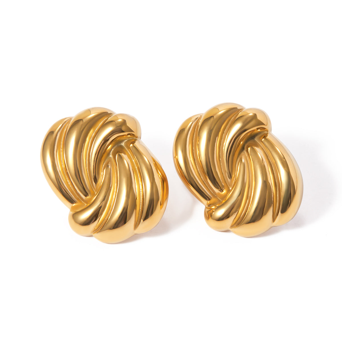 Earrings Wave in Gold