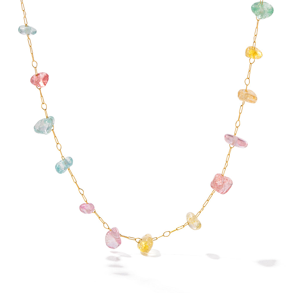 Necklace Gems in Gold