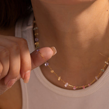 Necklace Gems in Gold