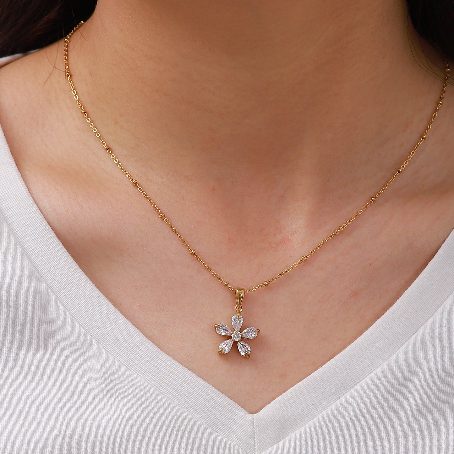 Necklace Sampaguita in Gold
