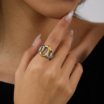 Ring Twist in Silver Gold
