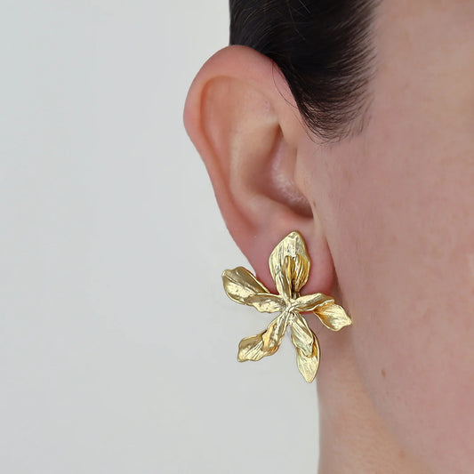 Earrings Flower in Gold